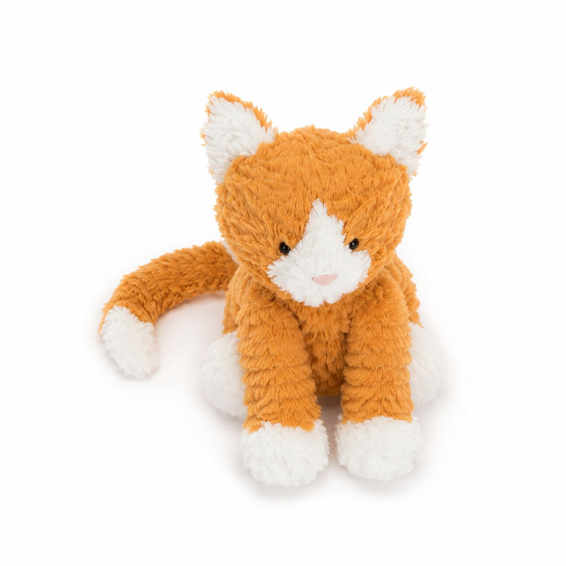 Wavy Hair Cat Plush Toy – 23 cm