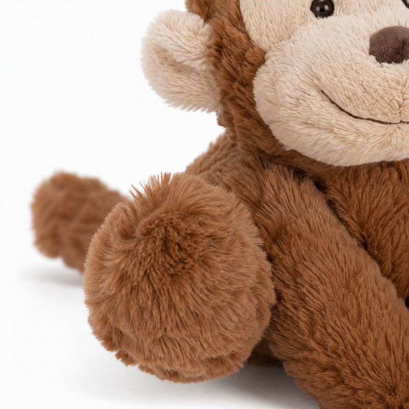 Wavy-Haired Monkey Plush Toy – 23 cm