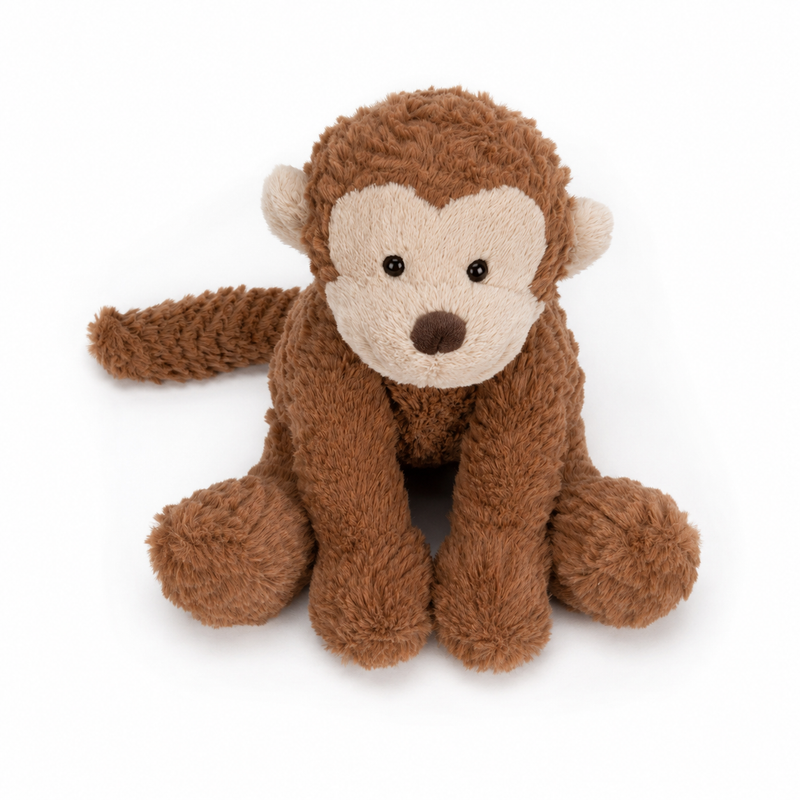 Wavy-Haired Monkey Plush Toy – 23 cm