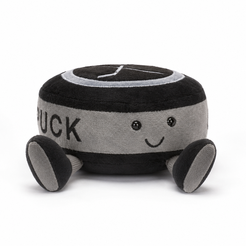 Ice Hockey Puck Plush Toy – 13cm