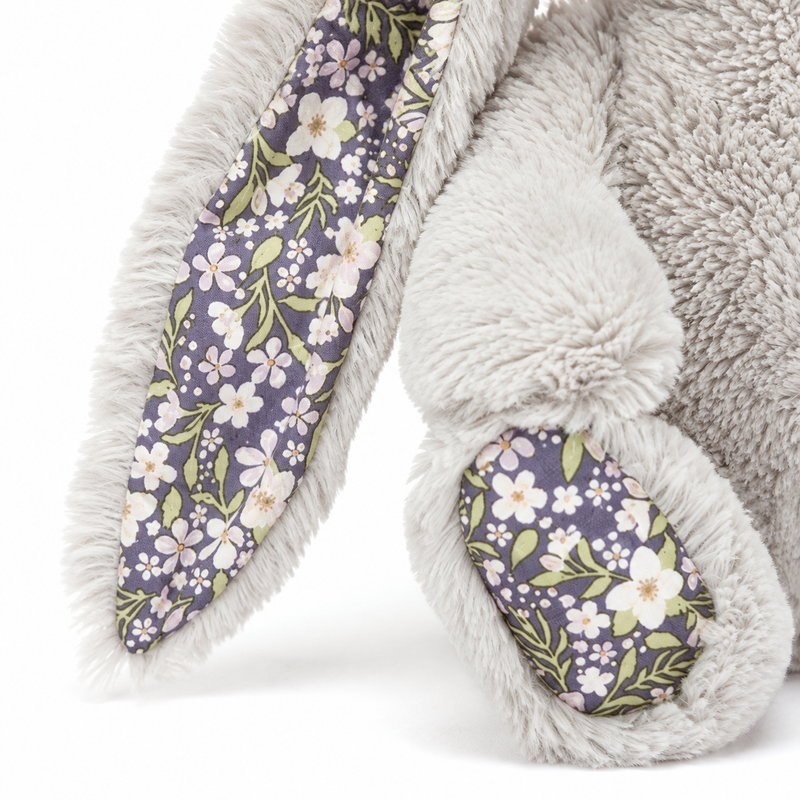 Gray Floral Bonnie Rabbit Plush Toy – 31cm