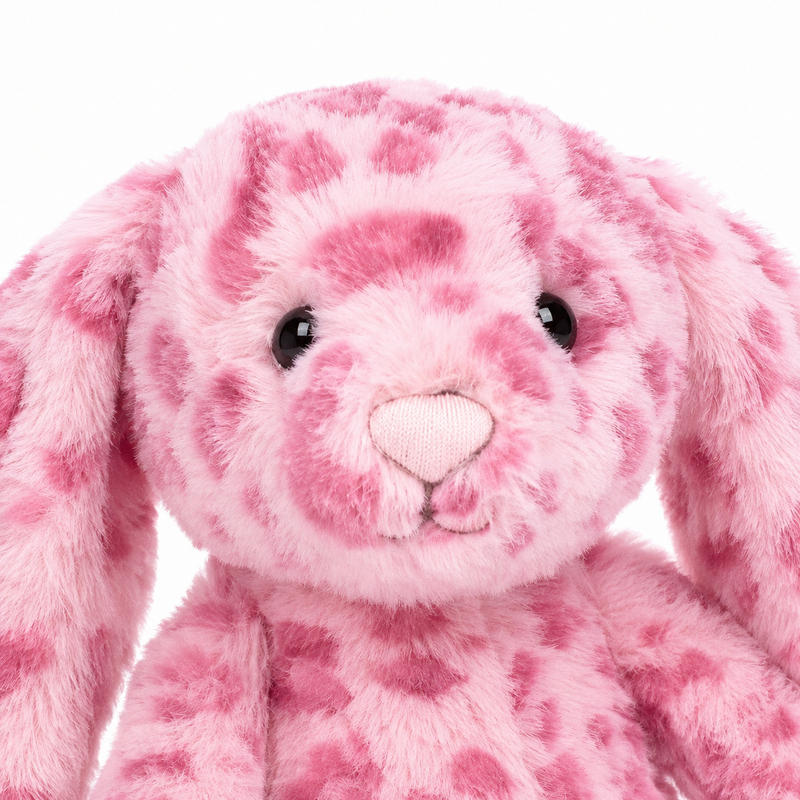 Pink Leopard Rabbit Plush Toy – 31cm