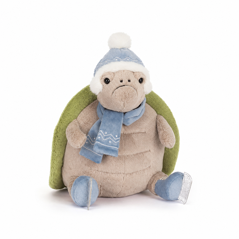 Skiing Turtle Plush Toy – 28 cm