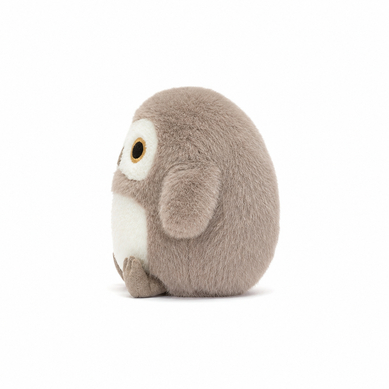 Grey Owl Plush Toy – 11cm