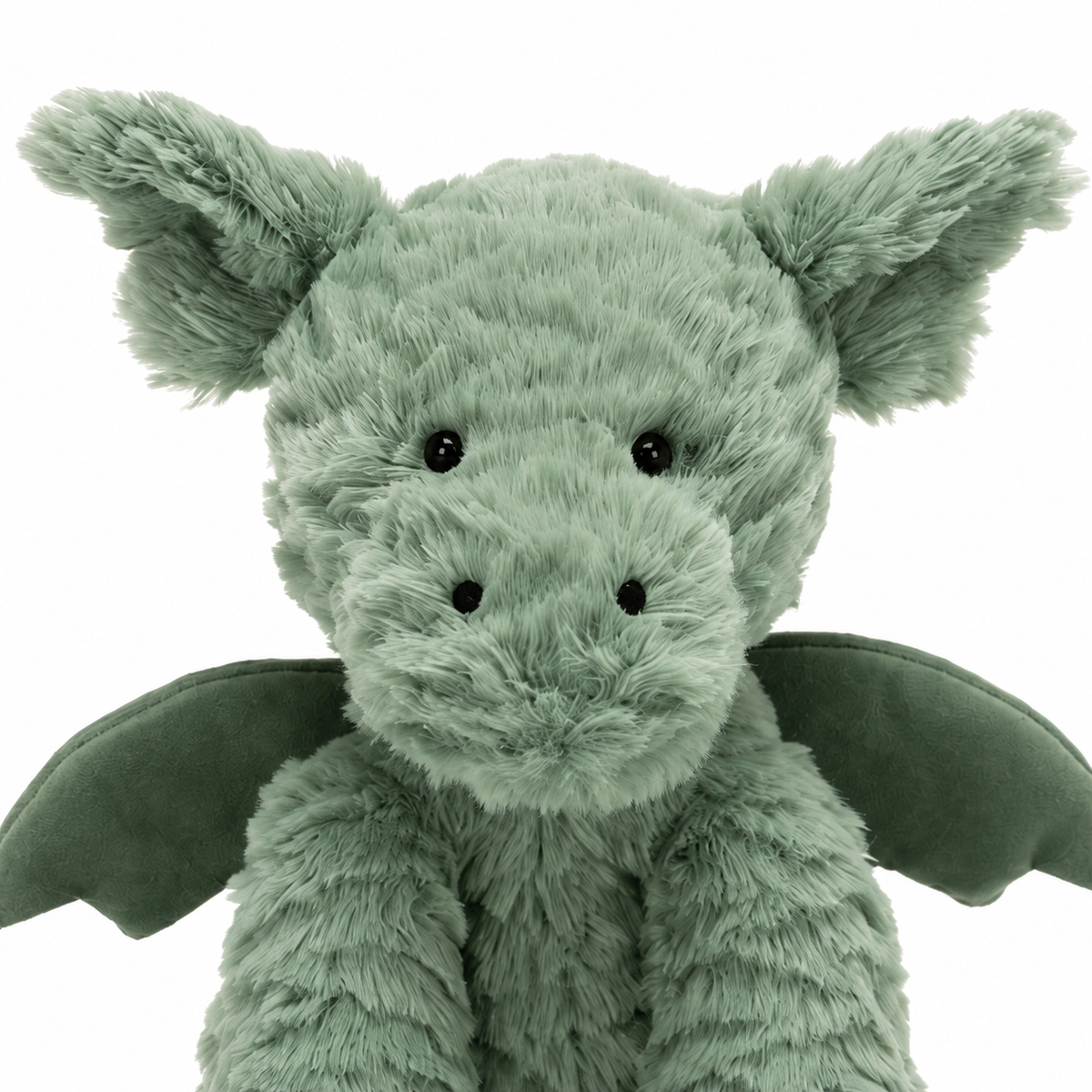 Wavy-Haired Green Dinosaur Plush Toy – 23 cm