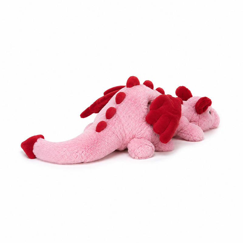 Crimson Heart Dragon Plush Toy – 66 cm