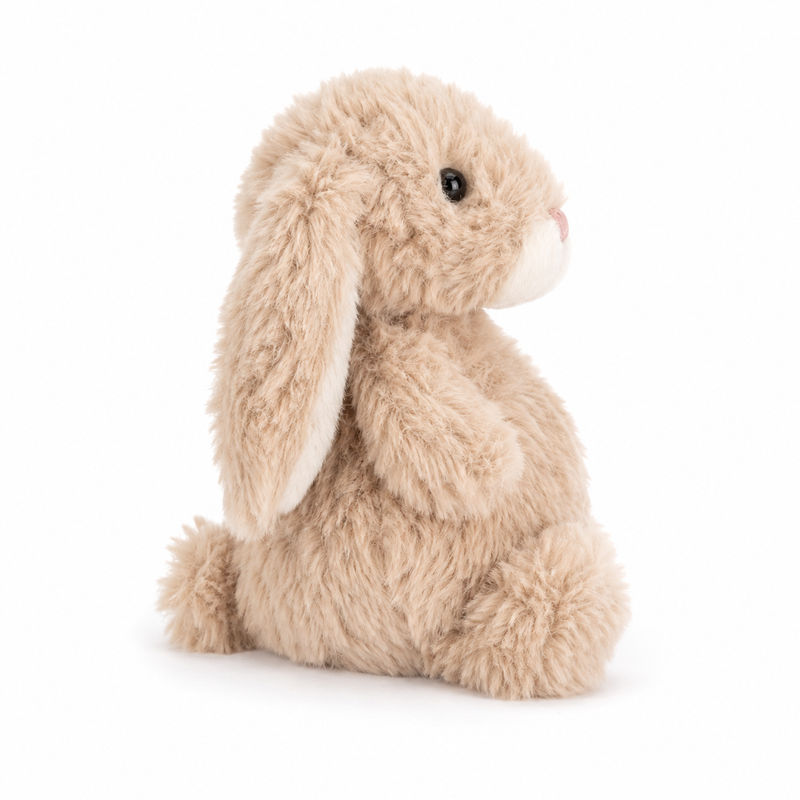 Beige Long-Ear Bunny Plush Toy – 15cm