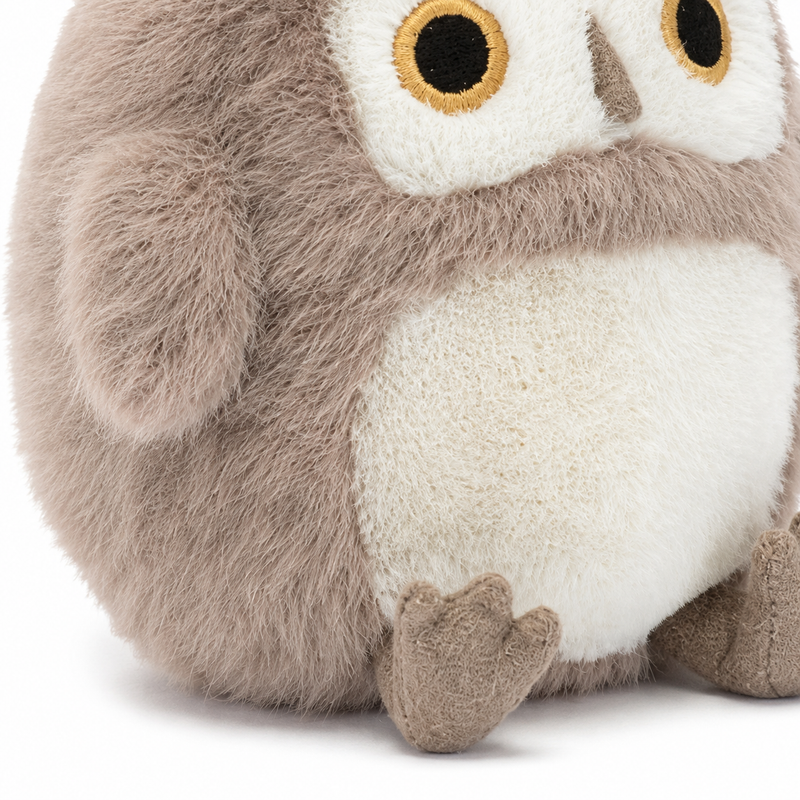Grey Owl Plush Toy – 11cm