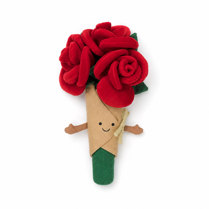 Rose Bouquet Plush Toy – 30cm