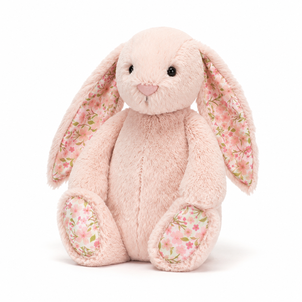 Pink Floral Bonnie Bunny Plush Toy – Pink 31cm