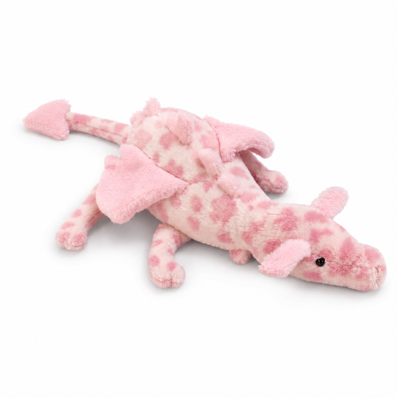 Pink Leopard Print Dragon Plush Toy – 50 cm