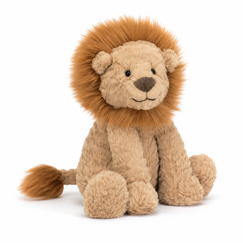 Wavy-Haired Lion Plush Toy – 31 cm