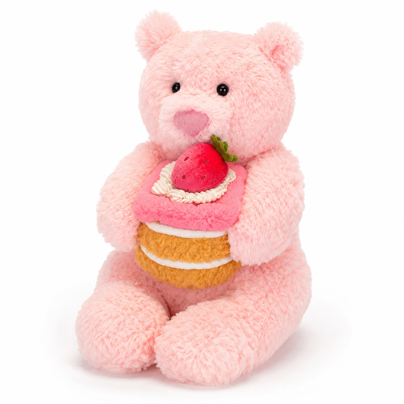 Strawberry Pink Bear Plush Toy