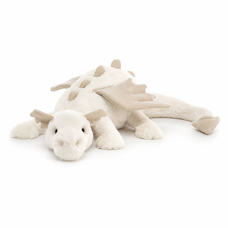 Snow Dragon White Plush Toy – 50cm