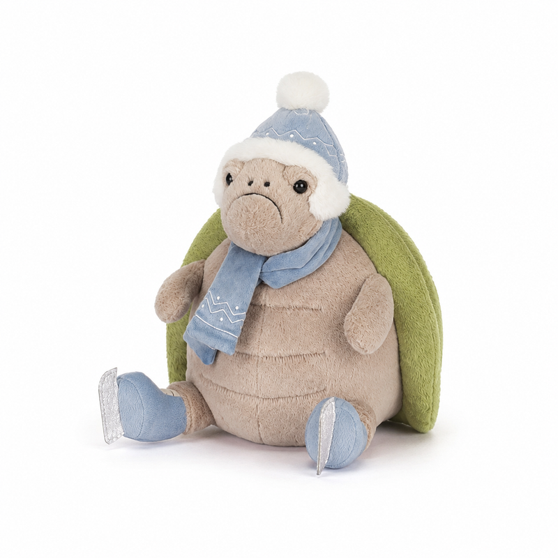 Skiing Turtle Plush Toy – 28 cm