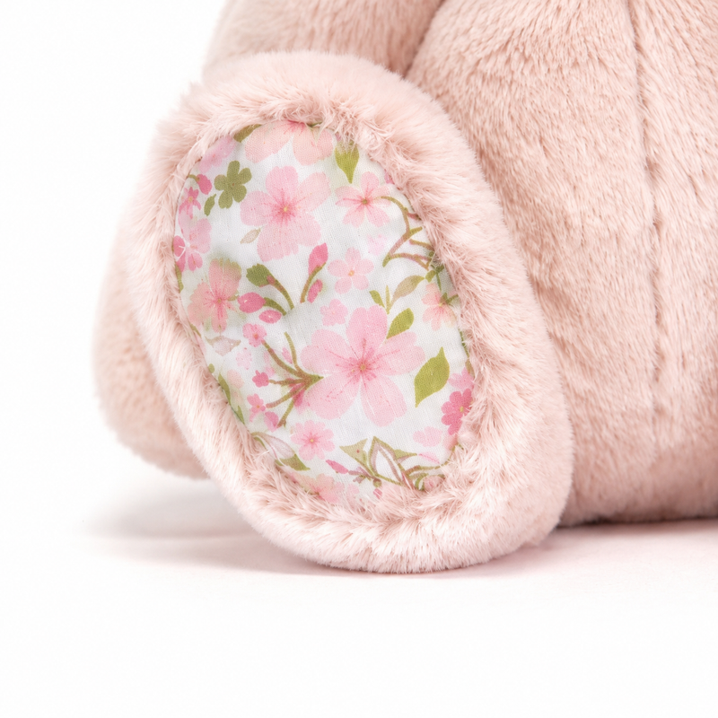 Pink Floral Bonnie Bunny Plush Toy – Pink 31cm