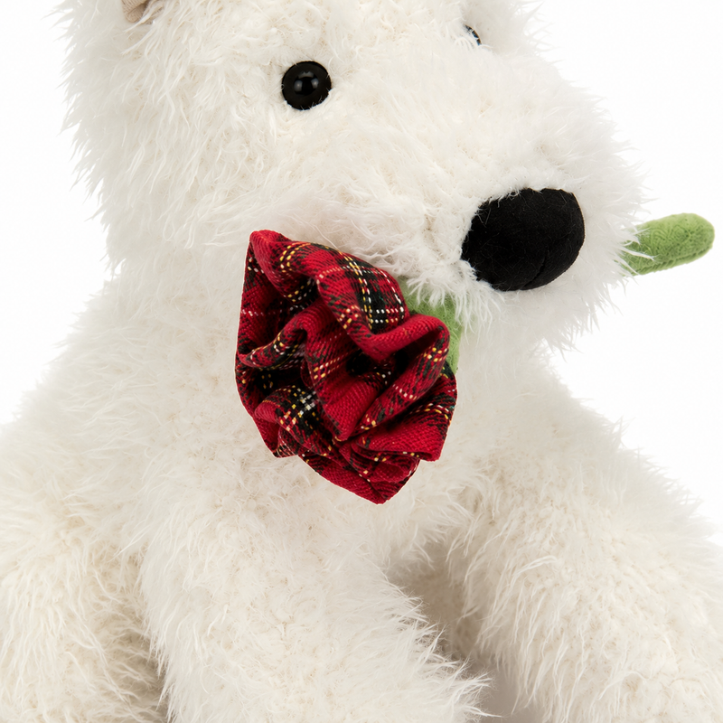 Confession Rose West Highland Dog Plush Toy – 25 cm