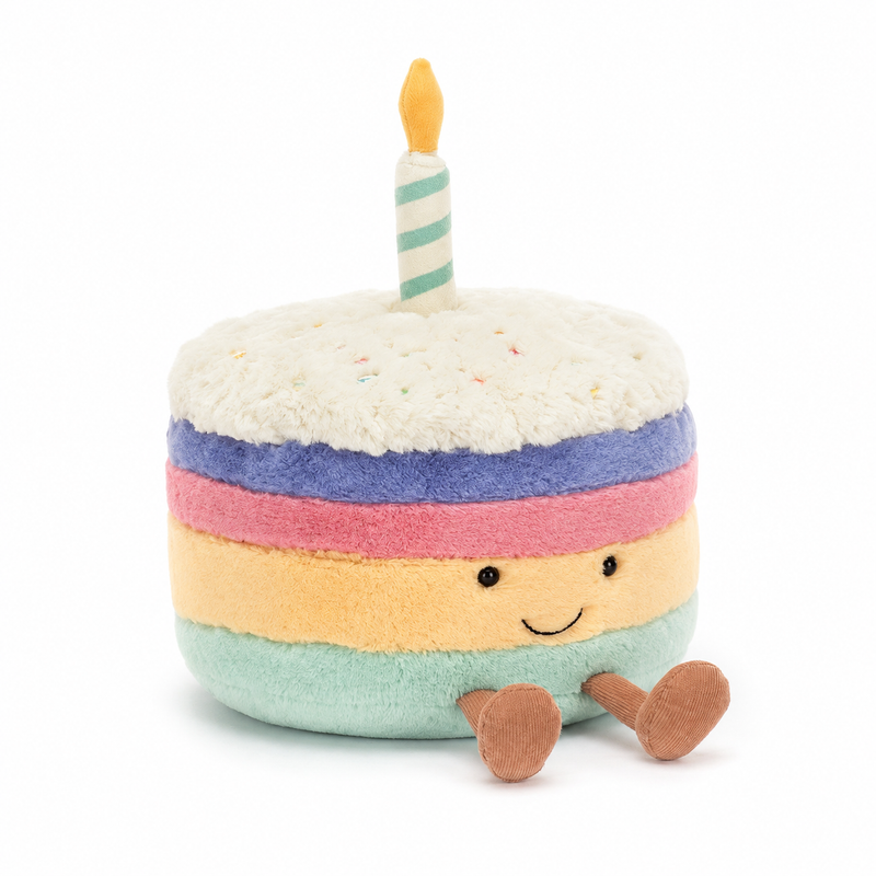 Rainbow Cake Plush Toy – 22cm