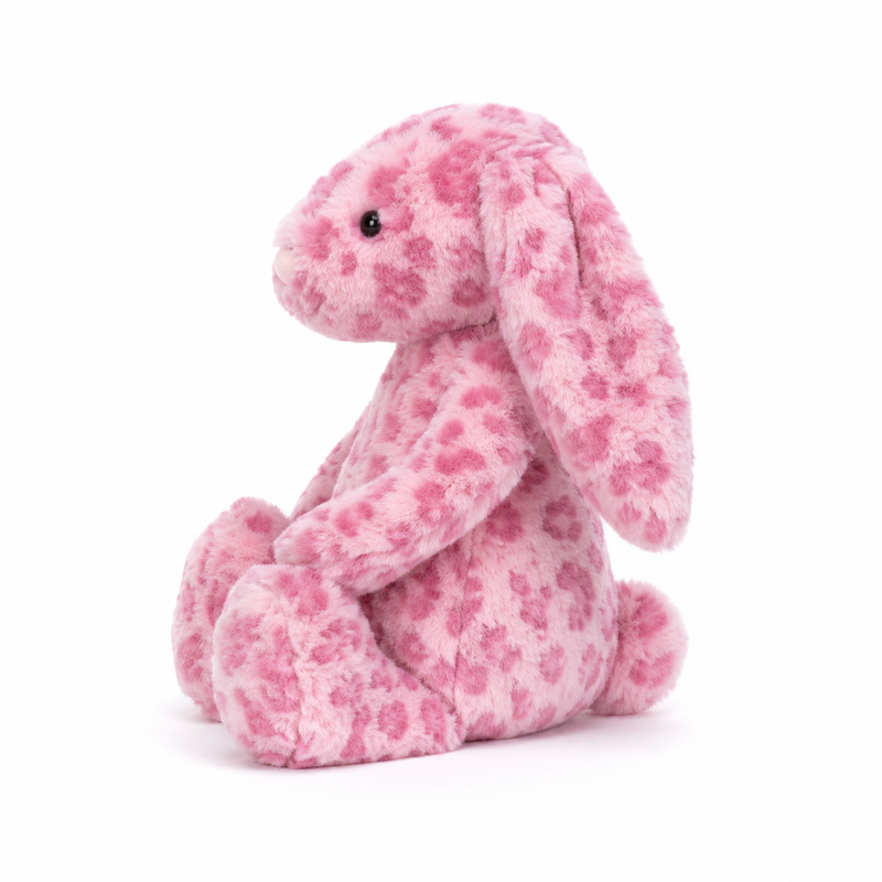 Pink Leopard Rabbit Plush Toy – 31cm