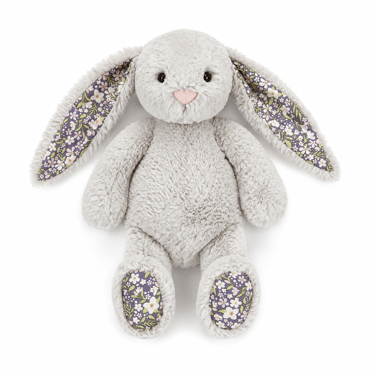 Gray Floral Bonnie Rabbit Plush Toy – 31cm