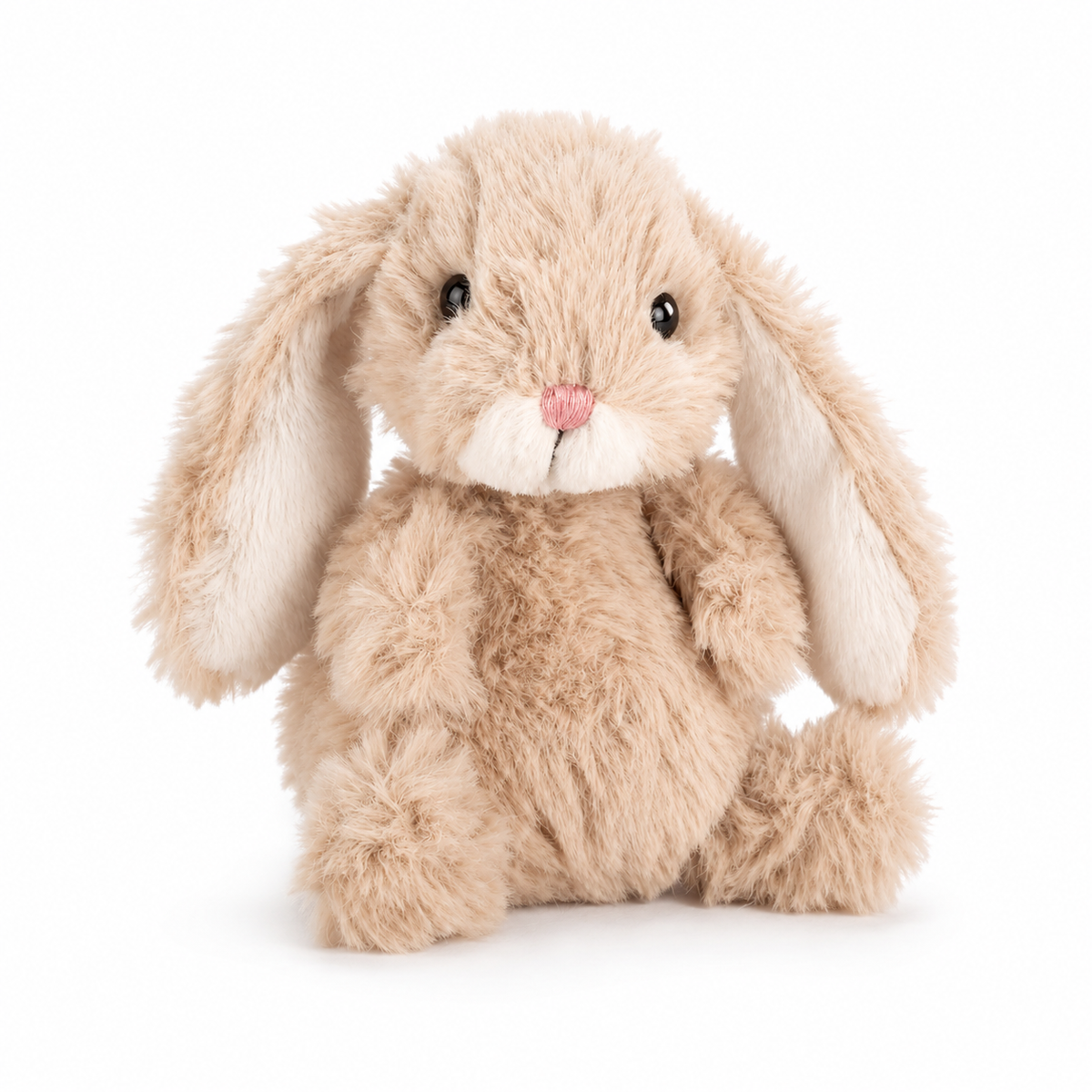 Beige Long-Ear Bunny Plush Toy – 15cm
