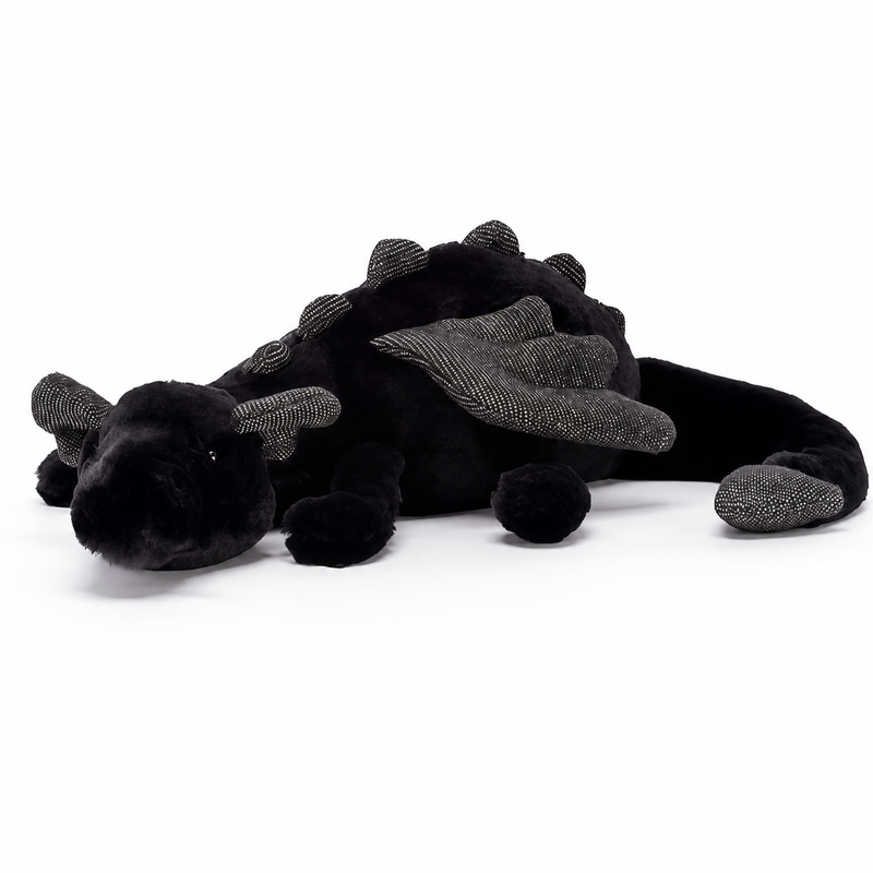 Black Dragon Plush Toy – 50cm