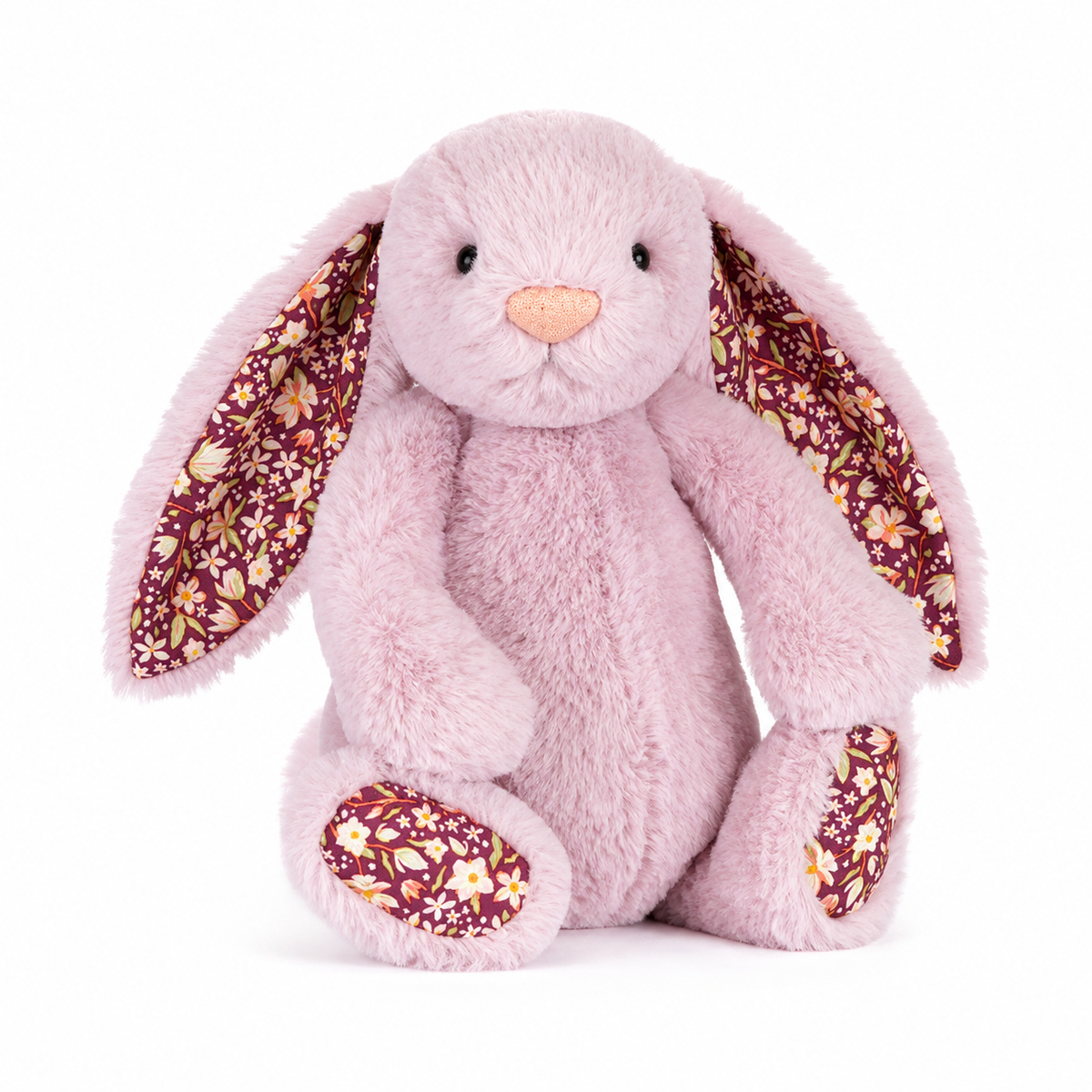 Pink Floral Bonnie Bunny Plush Toy – 31cm