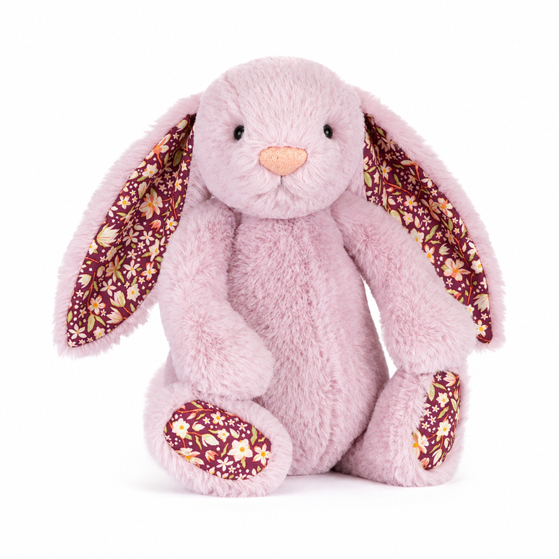 Pink Floral Bonnie Bunny Plush Toy – 31cm