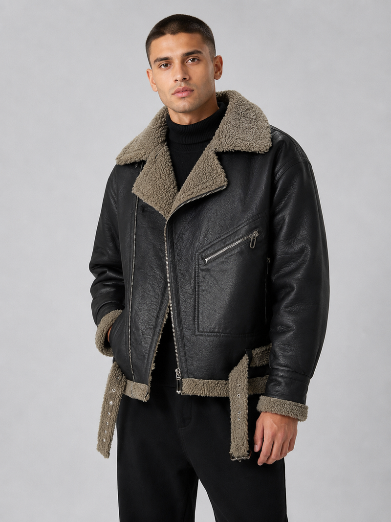 Men’s Thickened Sherpa-Lined Jacket