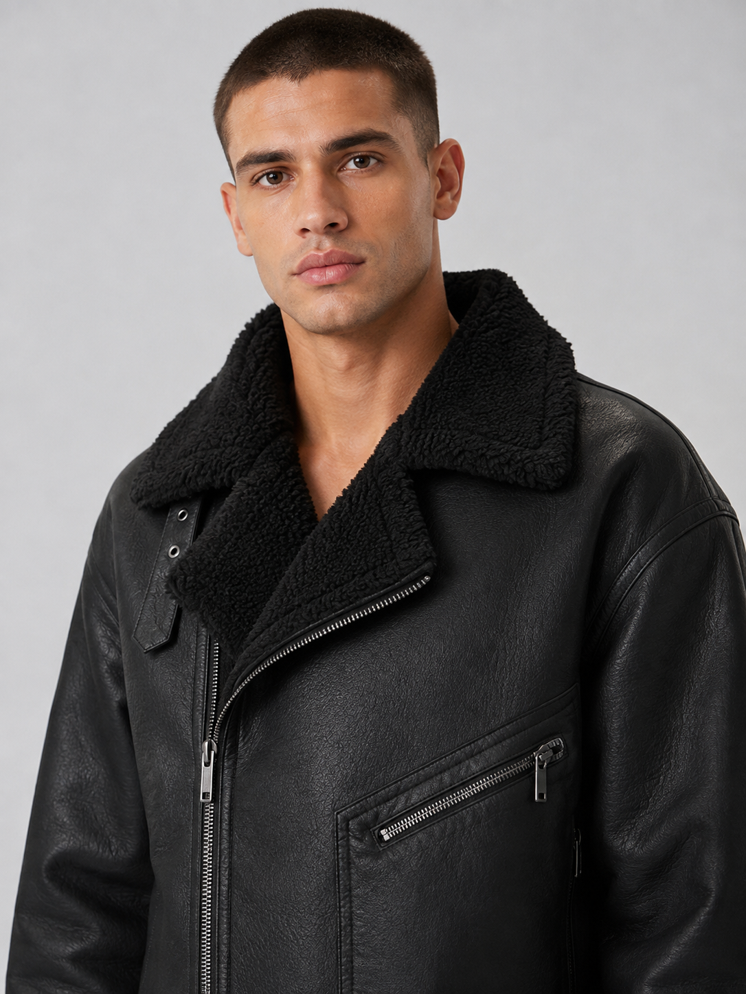 Men’s Thickened Sherpa-Lined Jacket