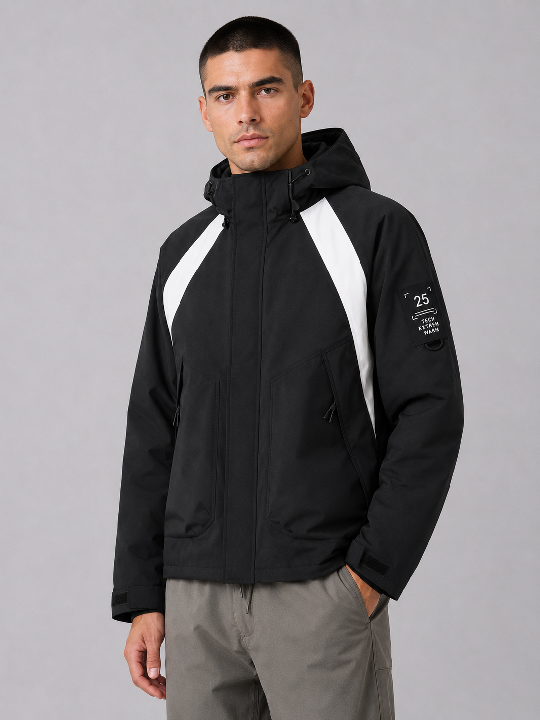 Hooded Waterproof Padded Jacket