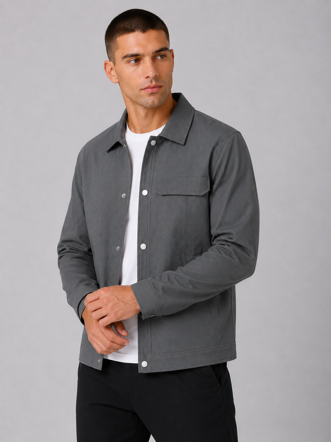 Loose Fit Lapel Jacket