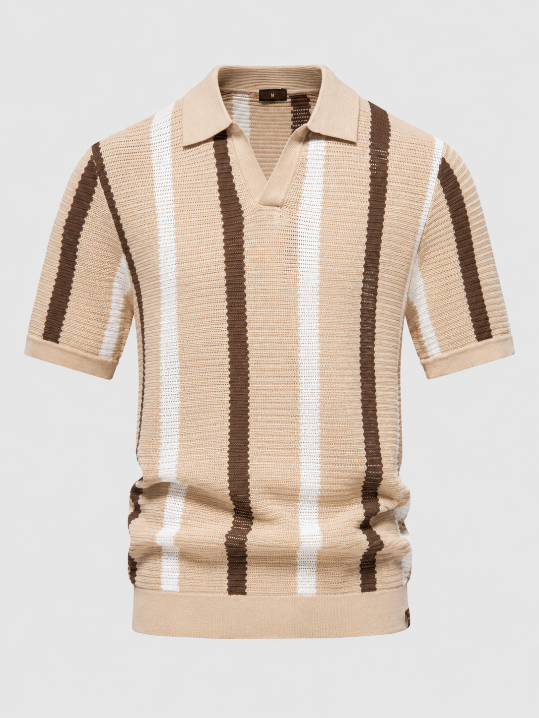 AIOPESON Short-Sleeve Striped Top