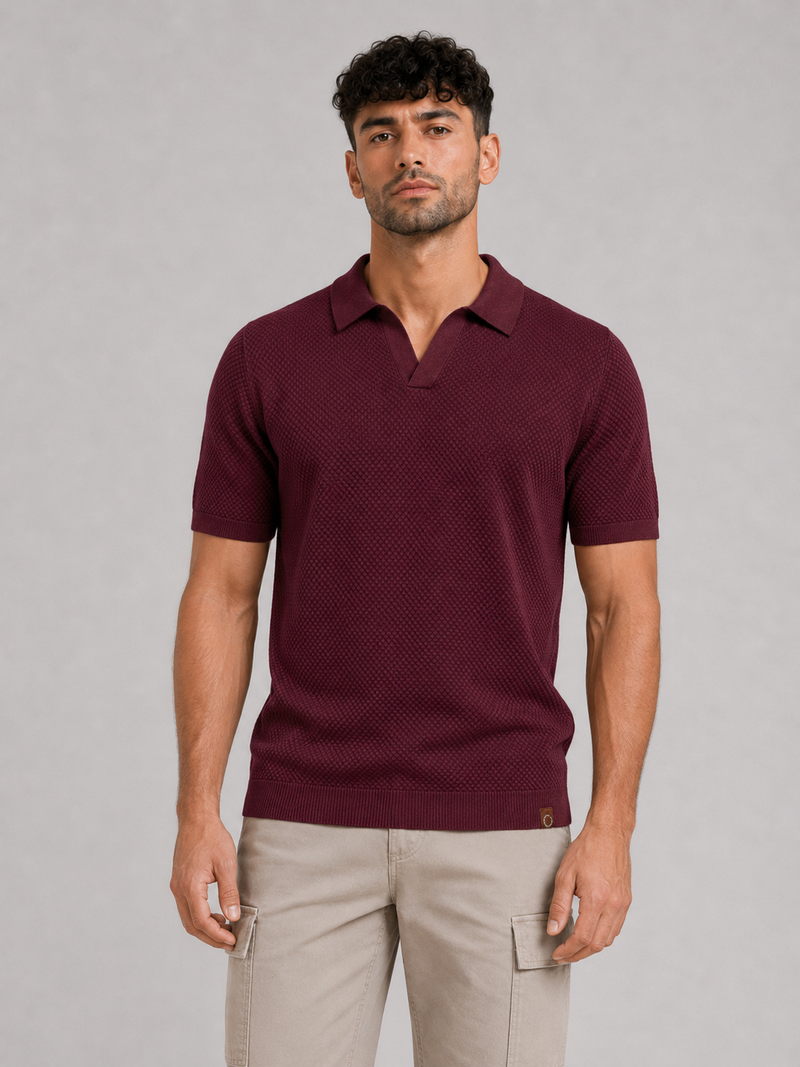 Short-Sleeve Viscose Blend Top