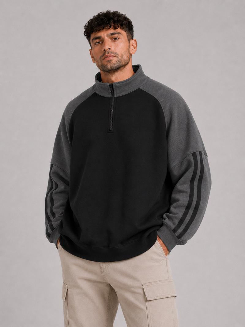 Mochuang Stand Collar Sweatshirt Jacket