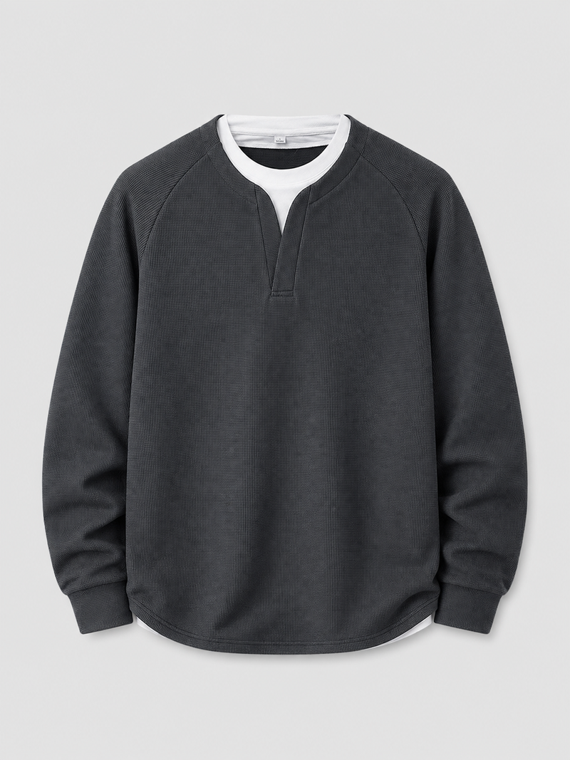 Mochuang V-Neck Pullover Sweatshirt