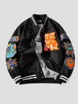 Embroidered Stand Collar Jacket