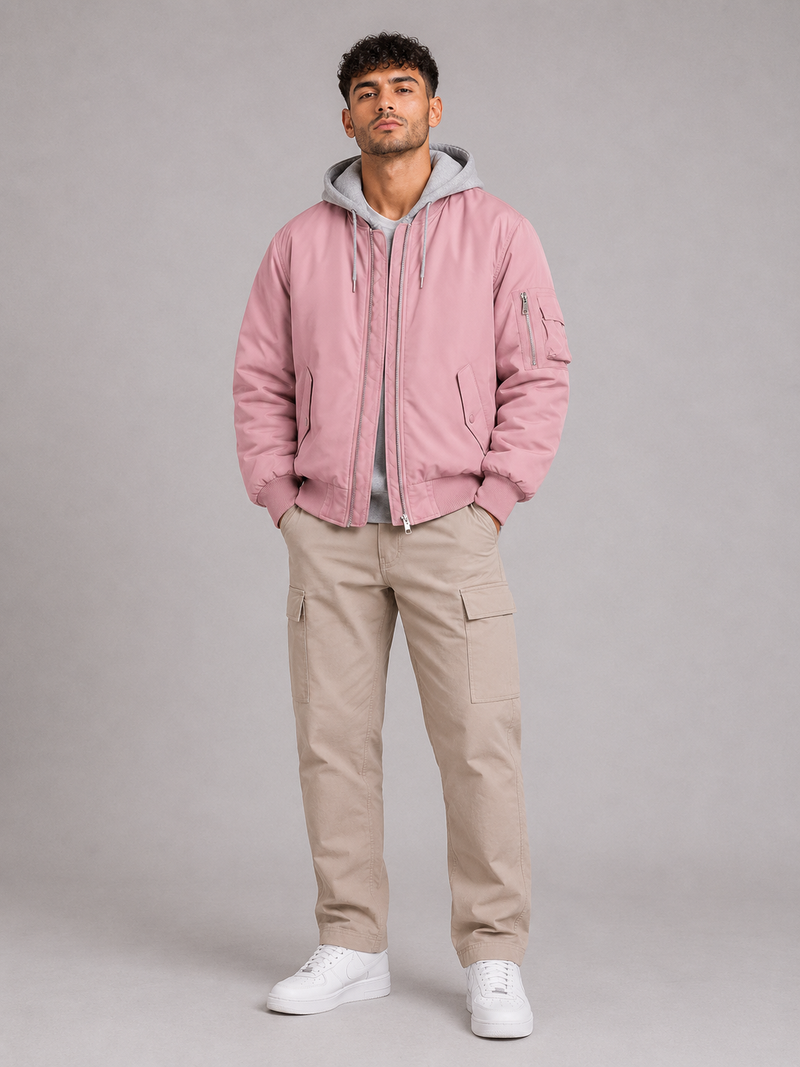 Fitted Stand Collar Jacket
