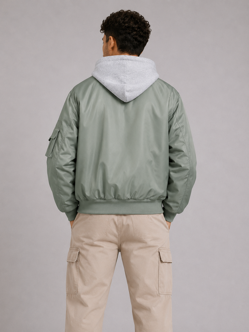 Fitted Stand Collar Jacket