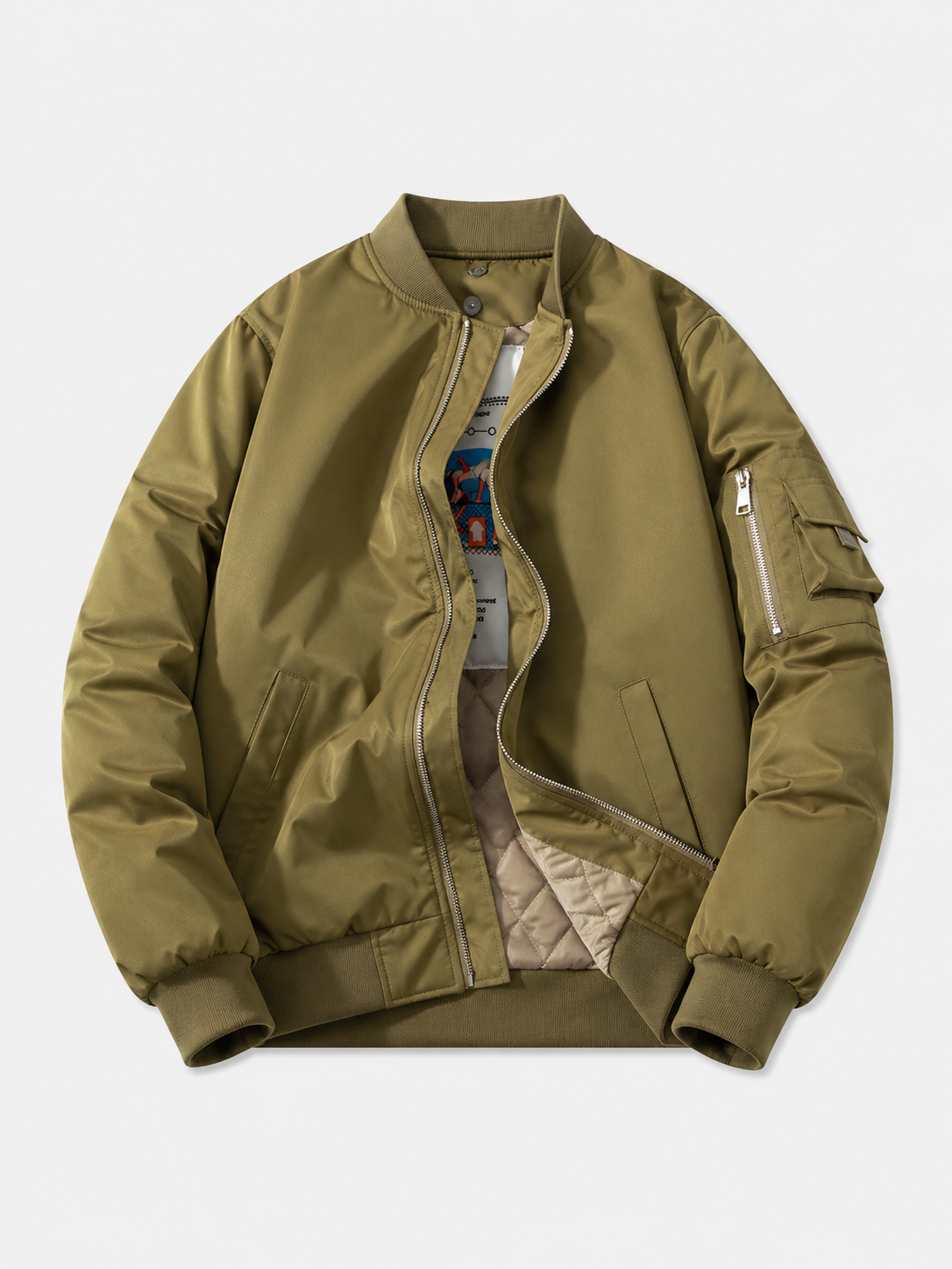 Fitted Stand Collar Jacket
