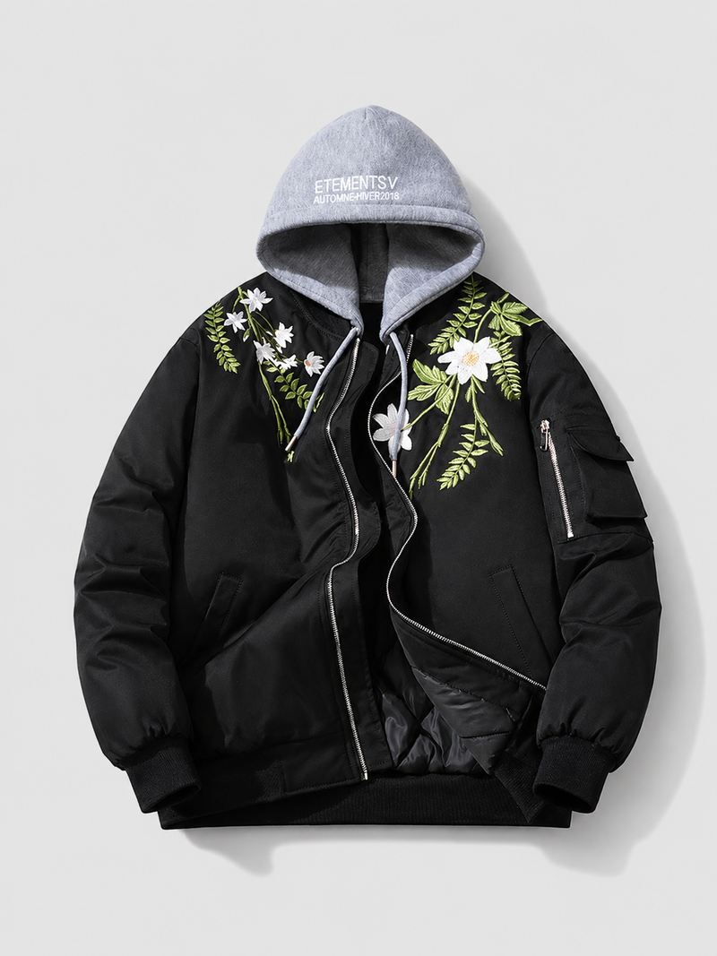 Hooded Stand Collar Winter Jacket