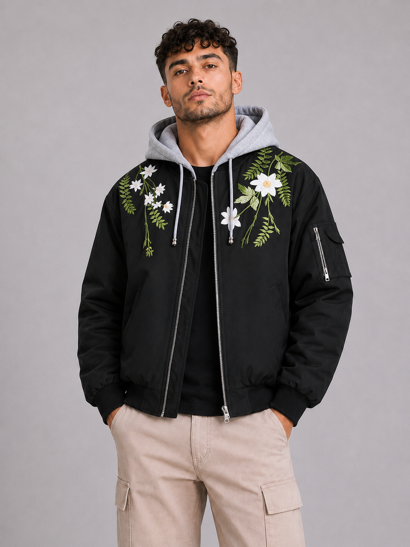 Hooded Stand Collar Winter Jacket