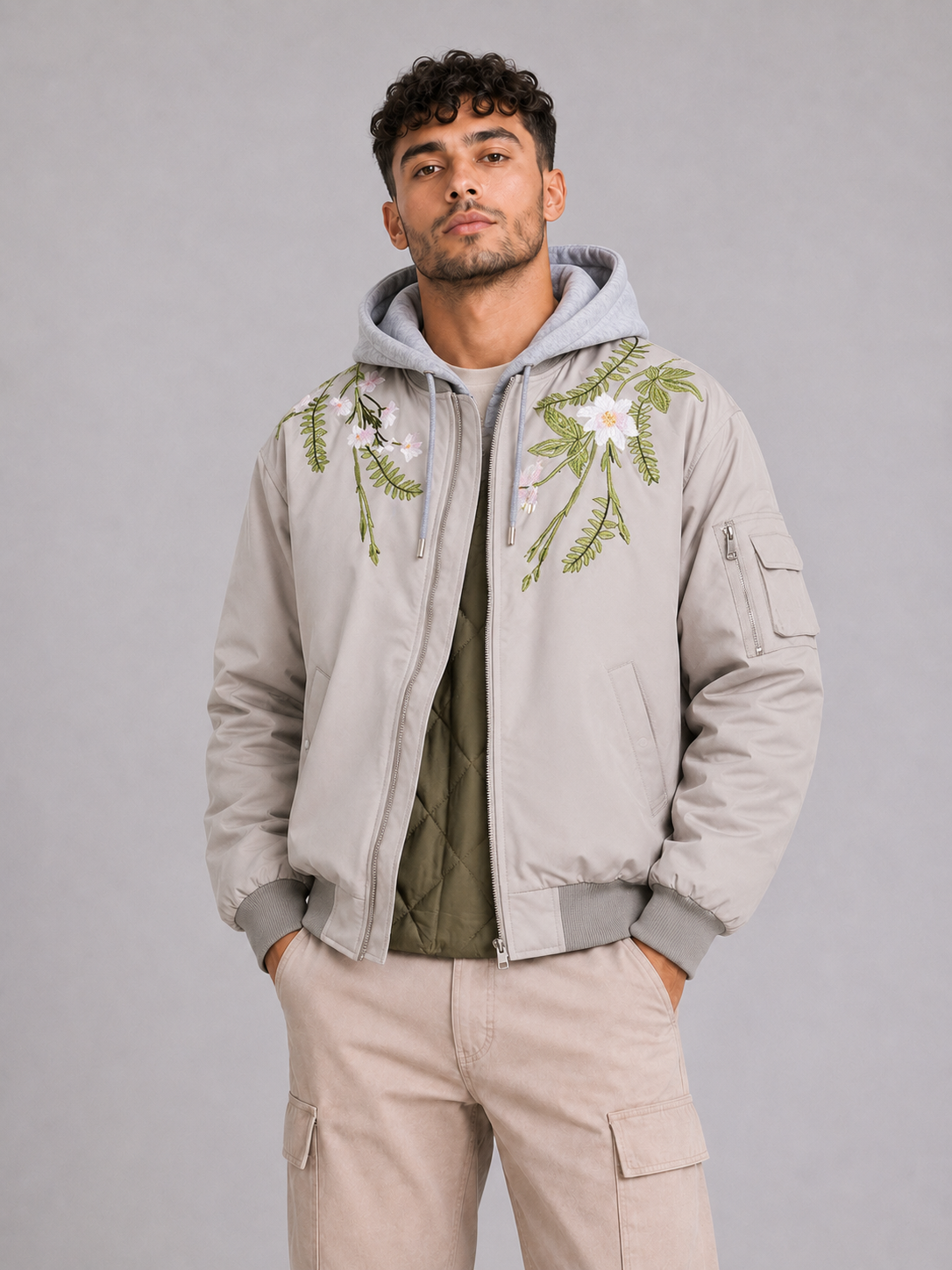 Hooded Stand Collar Winter Jacket