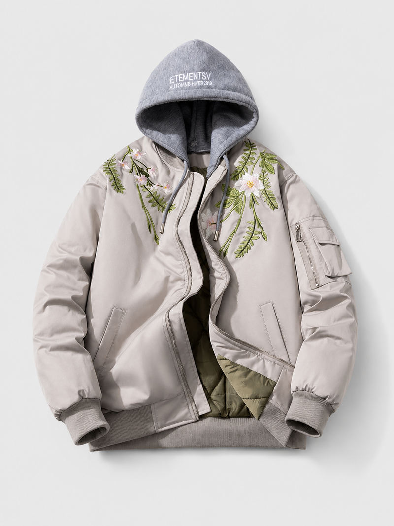 Hooded Stand Collar Winter Jacket