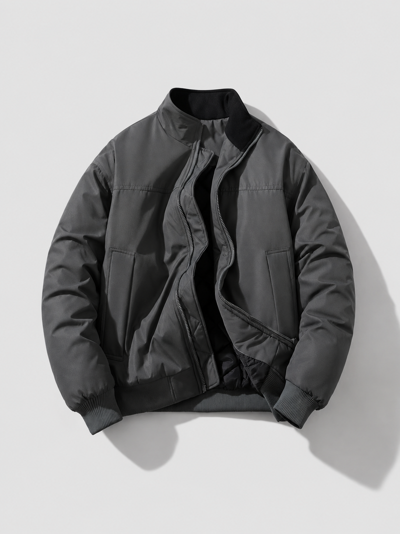 Loose Fit Stand Collar Jacket
