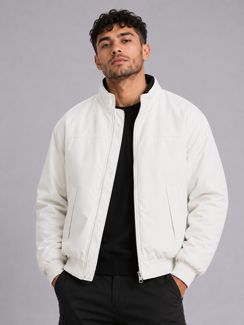 Loose Fit Stand Collar Jacket