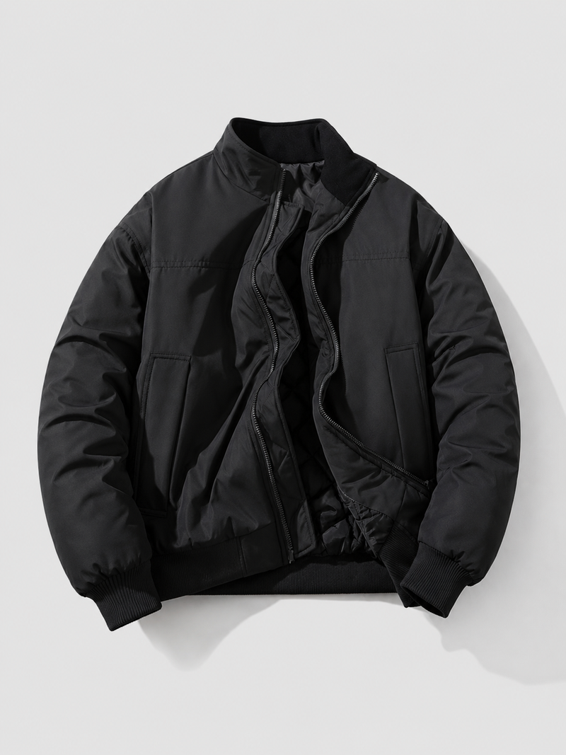 Loose Fit Stand Collar Jacket