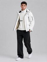 Unisex Detachable Hood Polyester Jacket