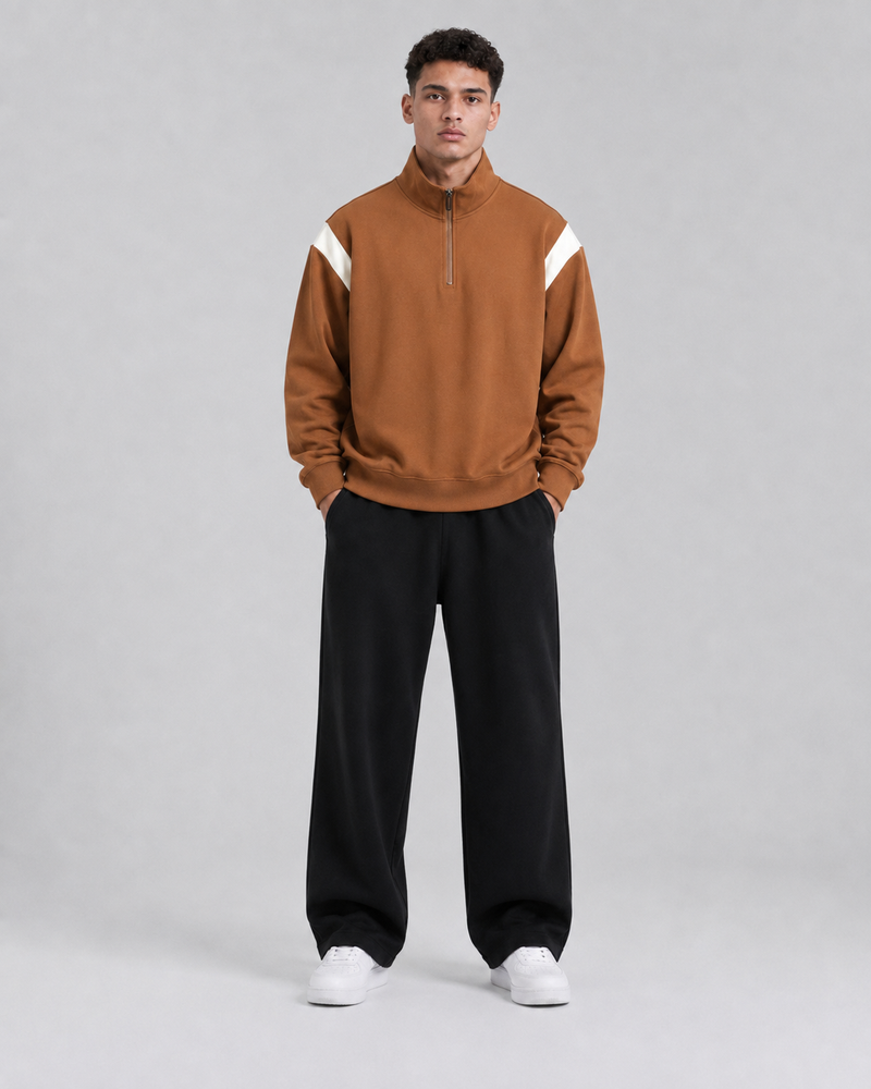 Mochuang Stand Collar Pullover Sweatshirt