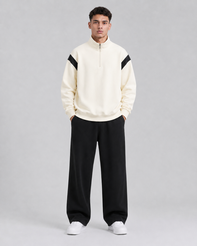 Mochuang Stand Collar Pullover Sweatshirt